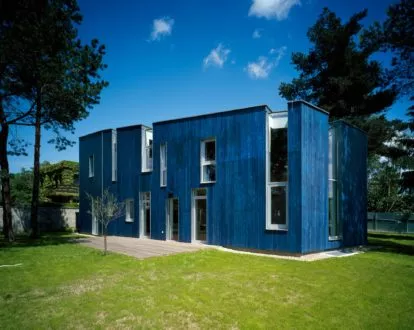 Modrý dům v Klánovicích, pohled ze zahrady
